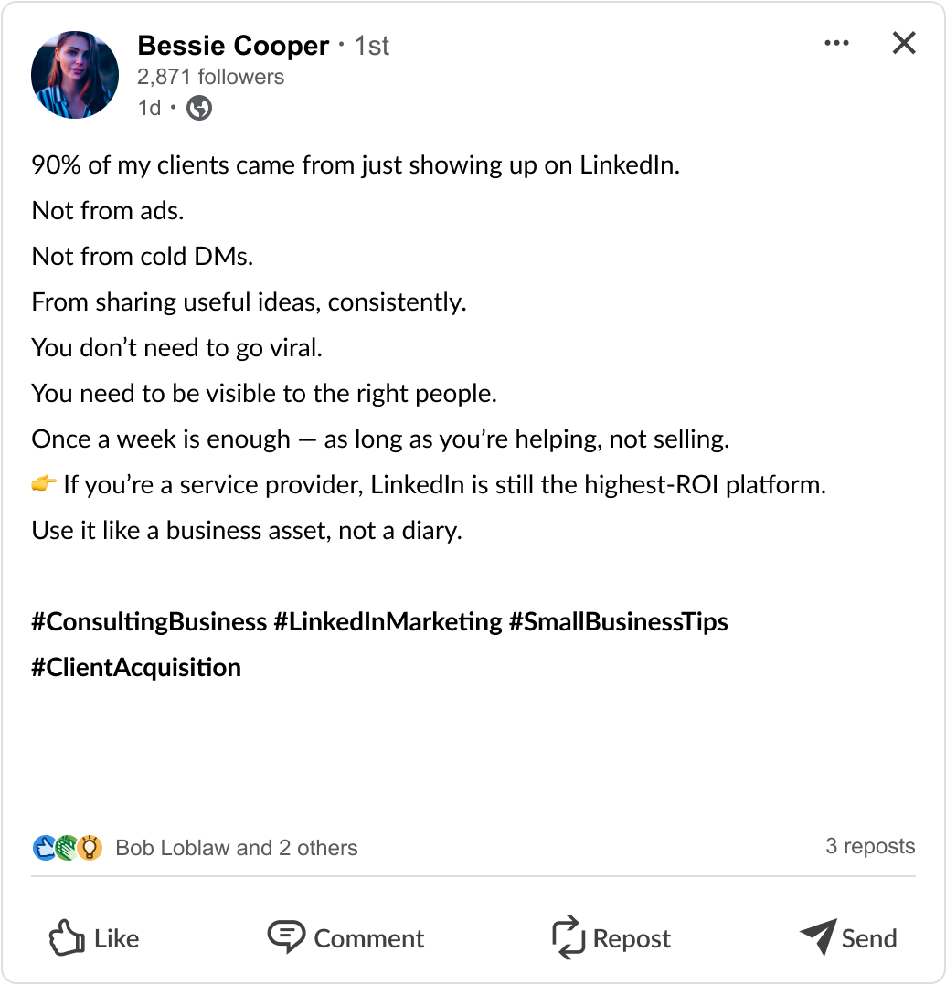 Social media post 1