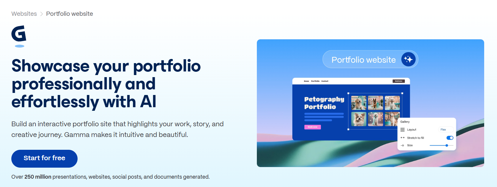 Emergent portfolio builder interface