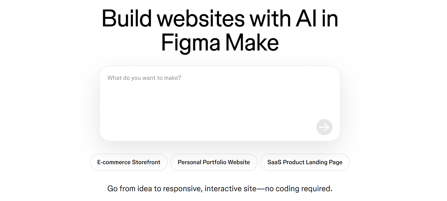 Figma Make portfolio builder interface