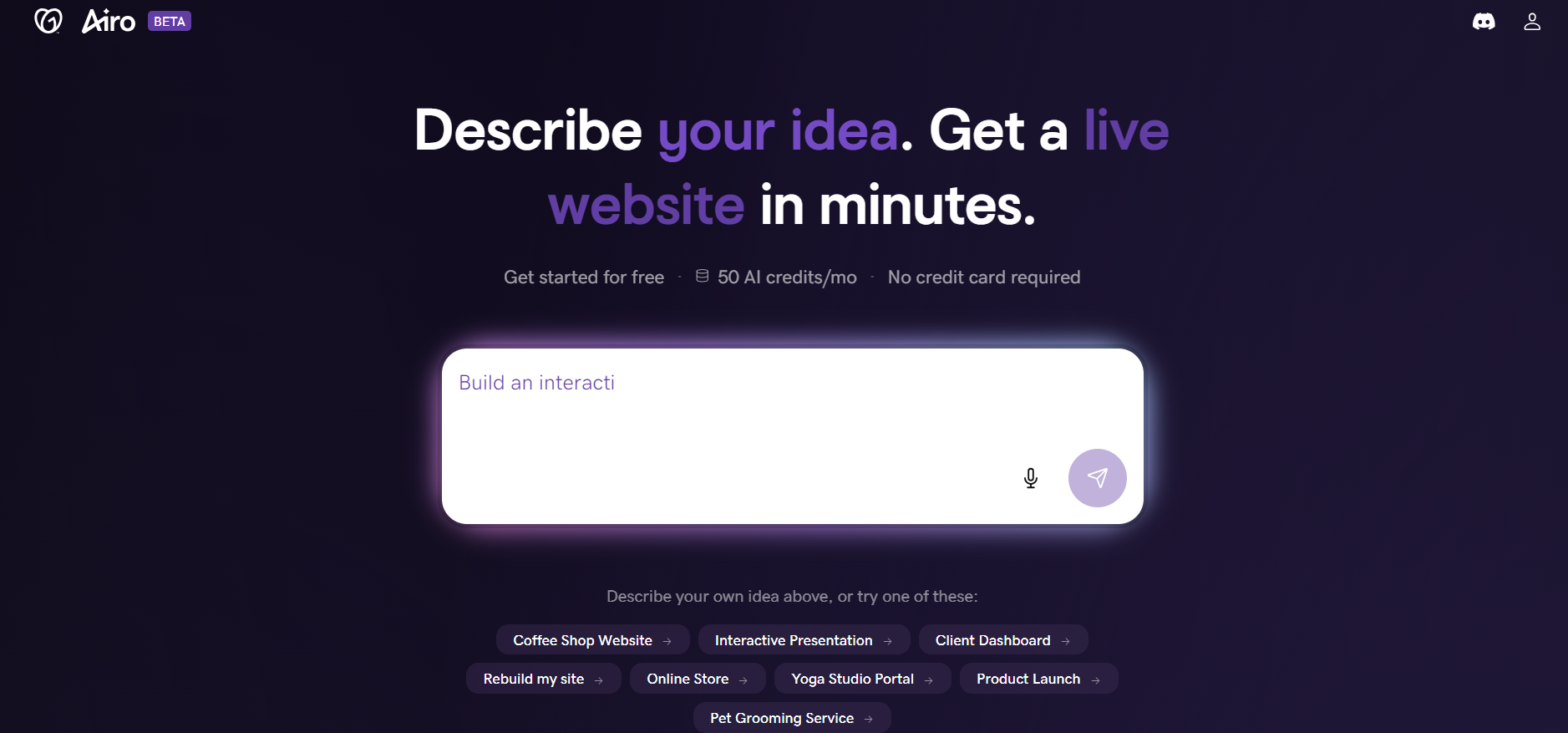 GoDaddy website builder screenshot