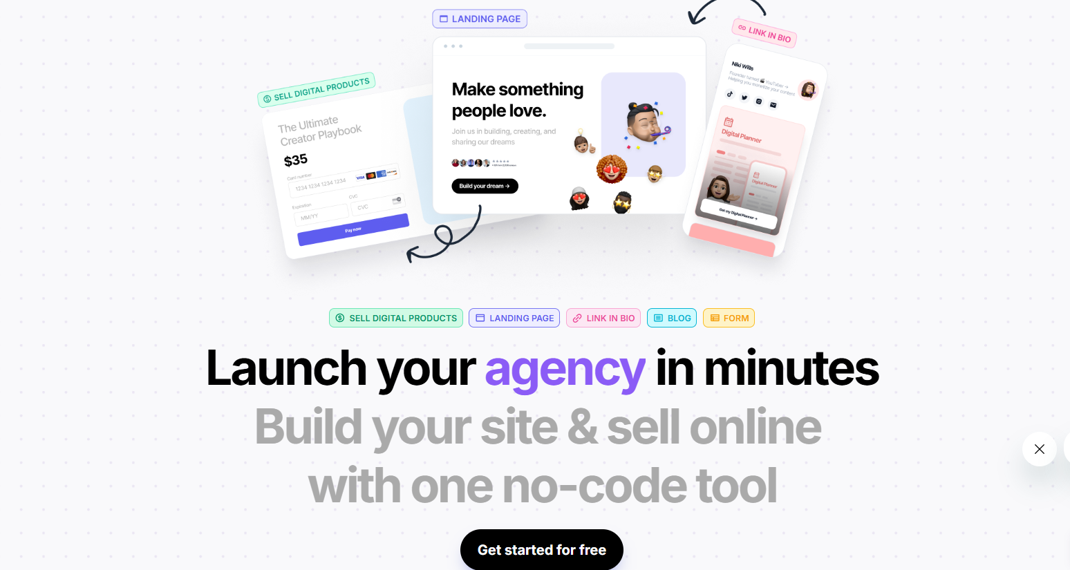Typedream website builder screenshot