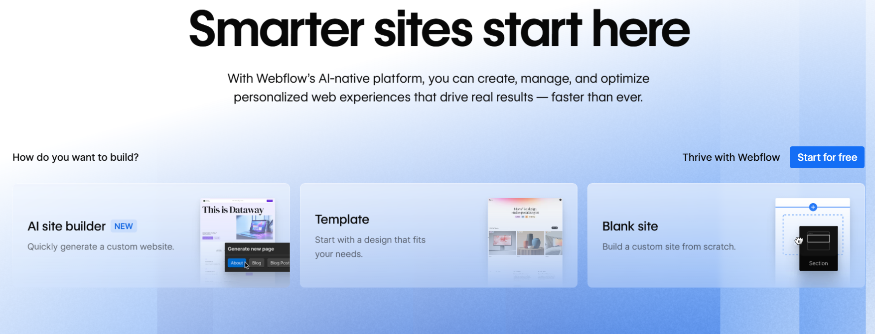 Webflow website builder screenshot