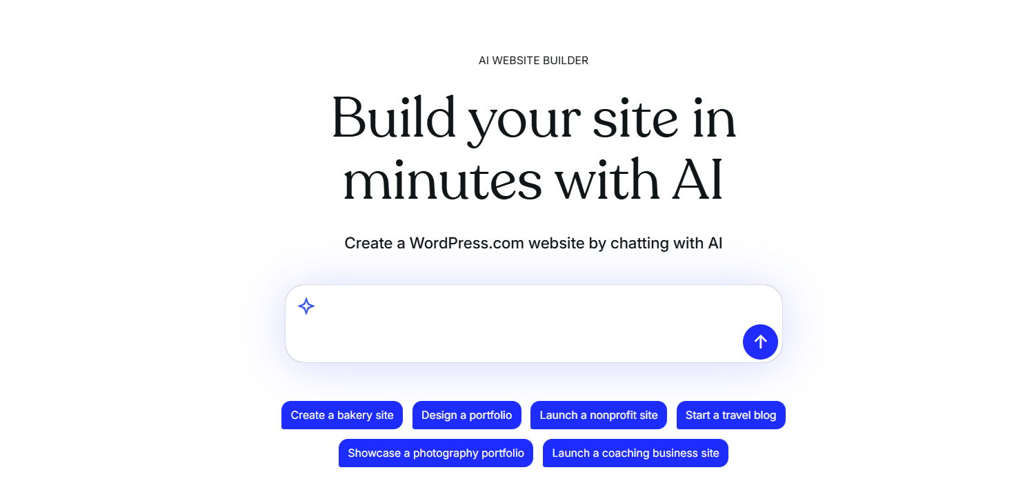 WordPress website builder screenshot